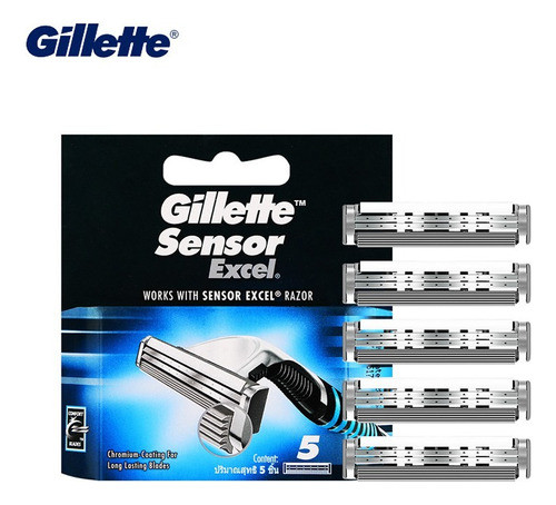 Lâminas De Barbear Masculinas Gillette Sensor 5 Refis 1