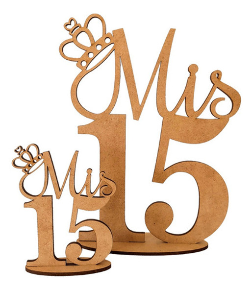 50 Souvenir 10cm Y 10 Centrales 20cm Mis 15 Con Corona Mdf 0