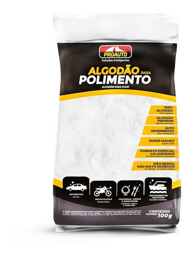 Algodão Para Polimento Proauto Limpeza 0