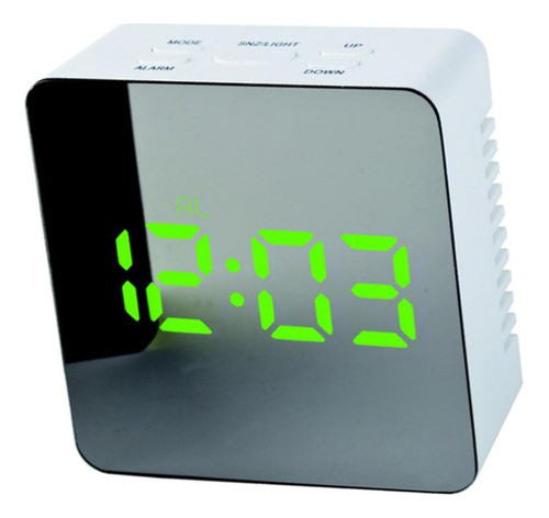 Despertador Digital De Viagem Com Luz Led Quadrada E Verde 0