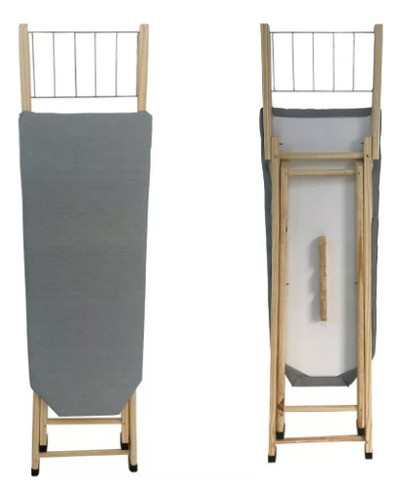 Mesa De Passar Roupa Tecido Cinza Térmico Mesa 1