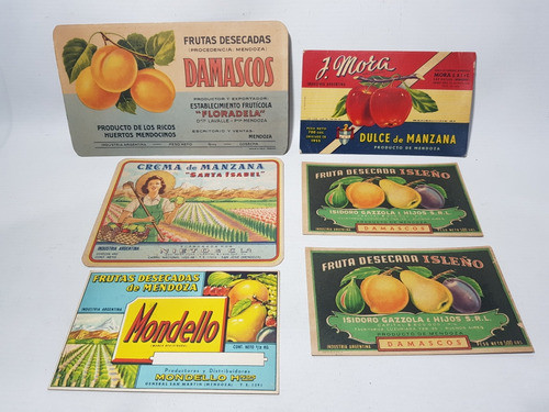 Antiguas Tarjetas Publicitarias Frutas Lote X 6 Mag 59165 0