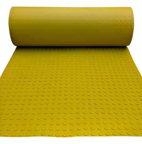 Piso De Borracha Moeda Pet C/displasia 3mm 2.00x80cm Amarelo 0