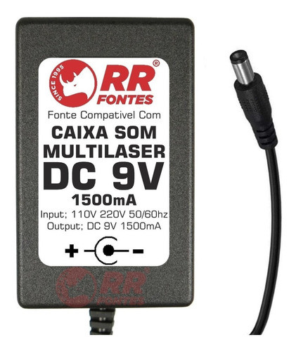Fonte Dc 9v Pra Caixa Amplificada Multilaser Sp-314 1