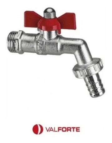 Canilla Esferica Bronce Manija Mariposa 1/2 Riego Manguera 1