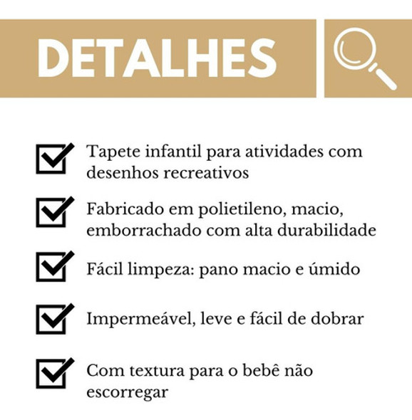 Tapete Térmico Infantil Emborrachado C/ Dupla Face 2m - Zoop 1