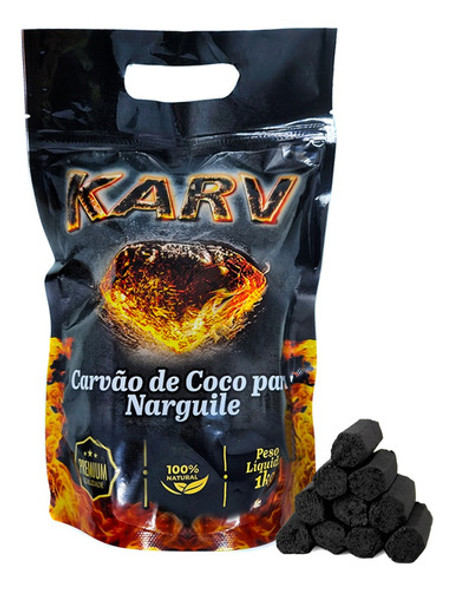 Carvão De Coco Para Narguile 1kg Fibra De Coco Premium Karv 0 Carvão De Coco Para Narguile 1kg Fibra De Coco Premium Karv 0