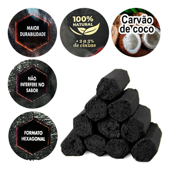 Carvão De Coco Para Narguile 1kg Fibra De Coco Premium Karv 1 Carvão De Coco Para Narguile 1kg Fibra De Coco Premium Karv 1