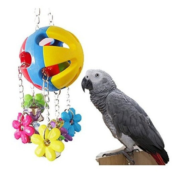Masticar Juguete Para Pajaros Con Campanas Para Loro Guacam 0