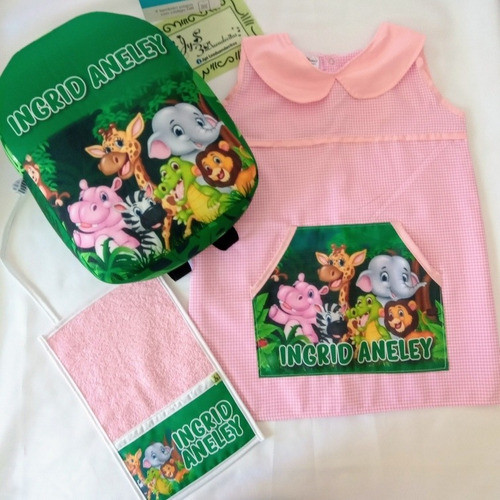 Mochila De Jardin Perzonalizada Y Guardapolvo 0