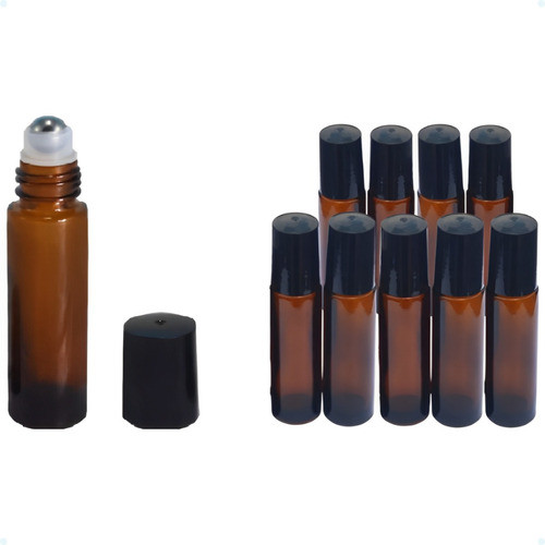 Kit C/ 20 Frascos Rollon Ambar 10ml 0