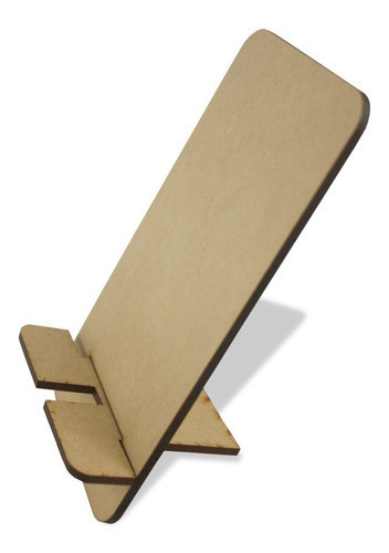 Soporte Porta Celular Madera Mdf Fibrofacil Liso  X100 Chico 0