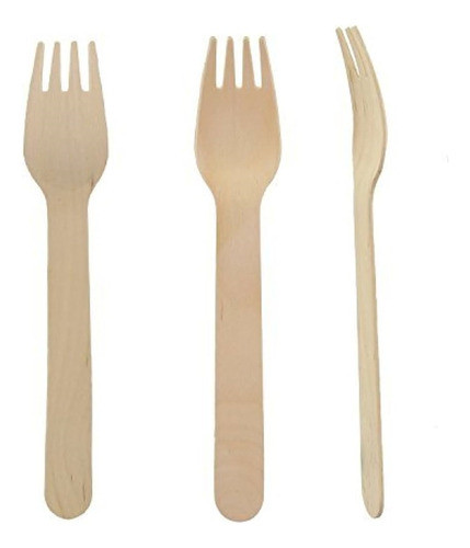 20 Garfinho De Madeira Garfo Biodegradável 16 Cm 0