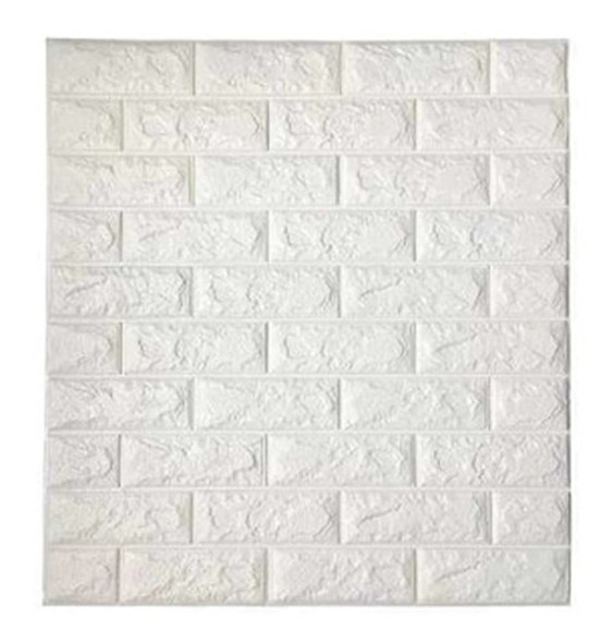 Revestimiento Pared Adhesivo 3d Ladrillo Blanco Pack X 8 0