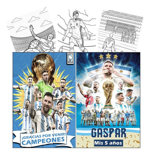 25 Libritos Colorear Personalizados 10x15 Con 3 Lapices 0