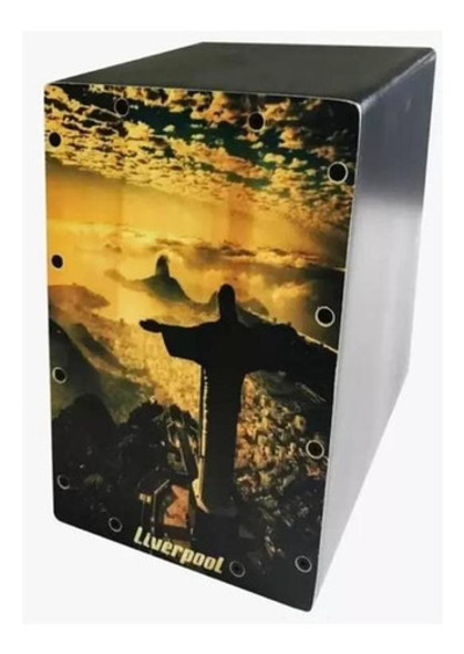 Mini Cajon Madeira Bloco Decorativo Percussão Liverpool Rio 0
