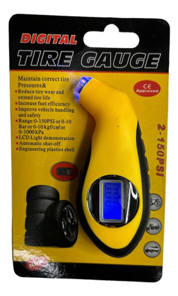 Medidor Presión Neumáticos Digital Con Luz Parana Moto 1