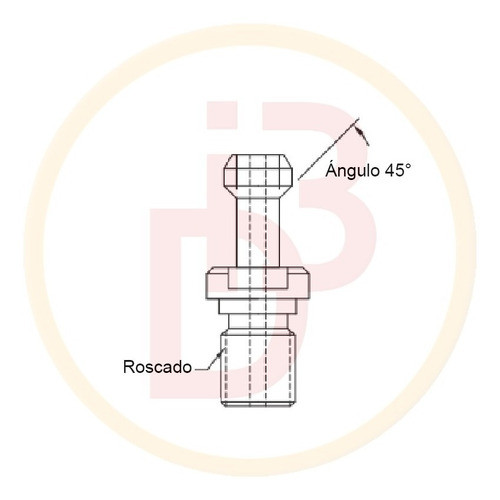 Tirador Pull Stud Cono Bt 50 A 45 Grados Lubricación Interna 1