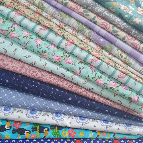 Tecido Tricoline 100% Algodão 20 Peças 50x70cm Artesanato 1