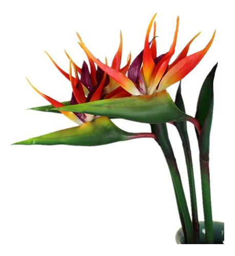 3 Flores Permanentes De Ave Del Paraíso Grande De 32 Pulgada 0