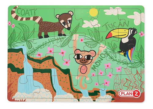 Rompecabezas Madera Niños Animales 24 Piezas Didactico 0