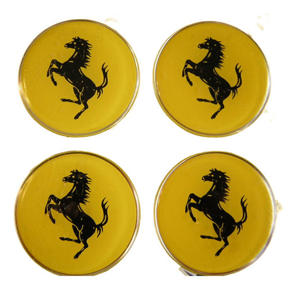 Ferrari - Juego Logos Llantas 49 Mm Diámetro X 4 0