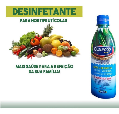 Desinfetante Para Verduras E Frutas Qualifood 350ml C/3 Uns 1