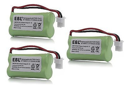 3 X 600mah Pilas Para Vtech Bt162342 Bt166342 Bt183342 Bt283 1