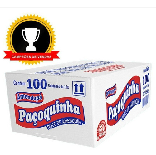 Paçoca Rolha Amendupã 100un 1,50kg 0