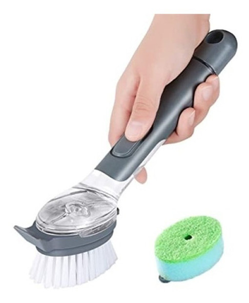 Cepillo Con Dispensador De Jabón Cocina Cacerolas Bola8 0