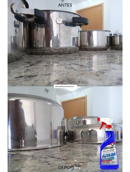 Kit 6 Limpa E Da Brilho Inox Azulim 500ml Restaura Cromado 1 Kit 6 Limpa E Da Brilho Inox Azulim 500ml Restaura Cromado 1