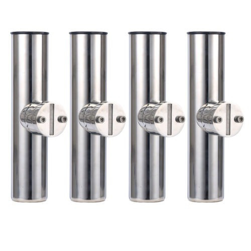 4 X Pinza Acero Inoxidable Caña De Pescar Titular Rieles De 0