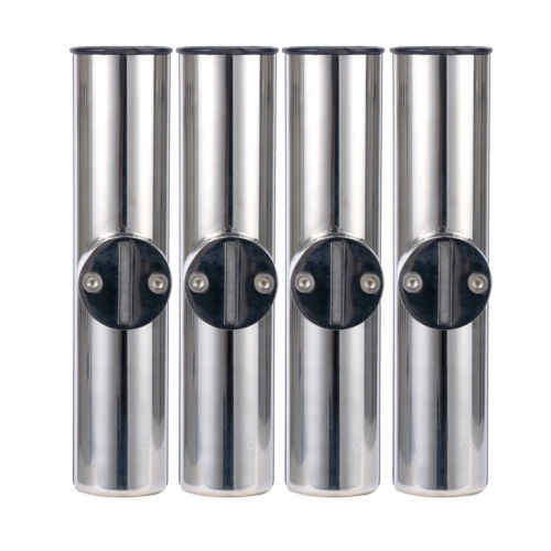 4 X Pinza Acero Inoxidable Caña De Pescar Titular Rieles De 1