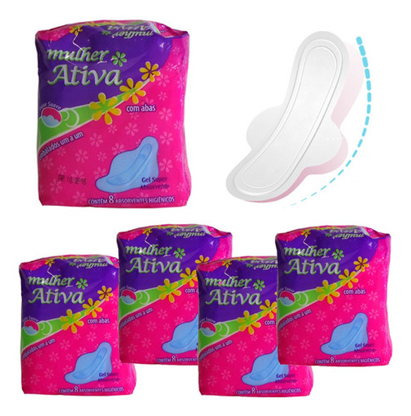 200 Pacotes C/8  Absorvente Suave C/ Abas (total 1.600 Un.) 0