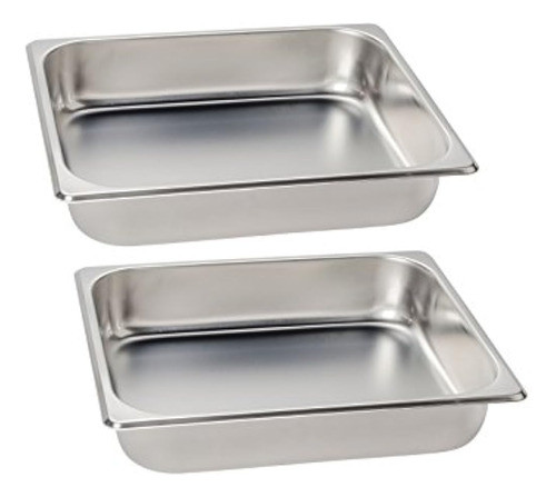 Premier Choice 2 Pack 1/2 Size Chafer Food Pan Mesa De Vapor 0