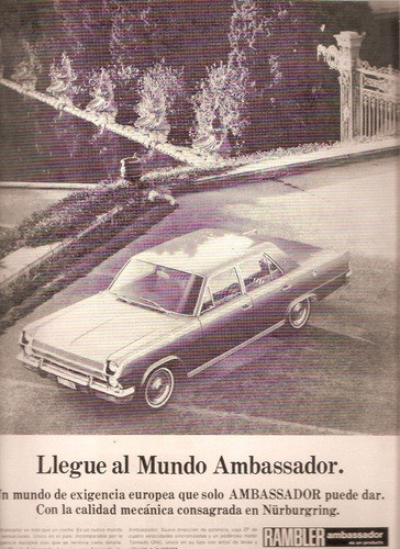 Antigua Publicidad  Auto Ika Rambler Anbassador 0