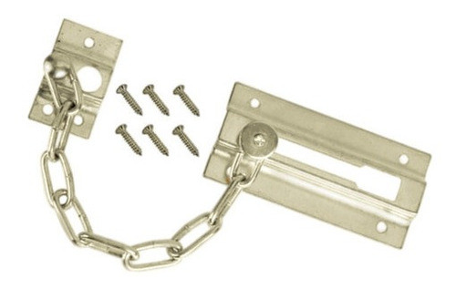 Fecho Segurança Para Porta Com Corrente Pega Ladrão Casa Ap 0