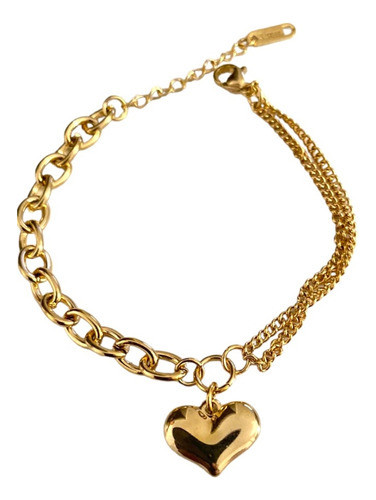 Pulsera Bisuteria Fina Acero Dorado 0