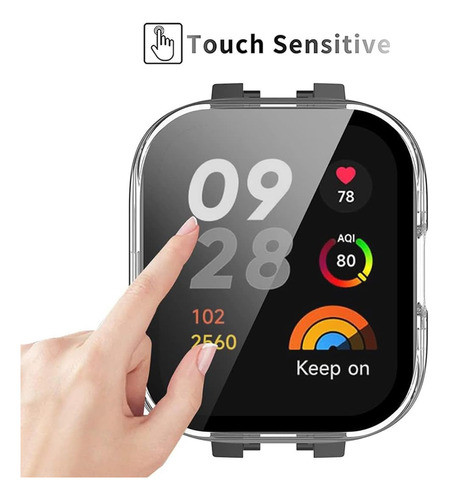 Funda Bumper Para Xiaomi Redmi Watch 3/3 Lite/3 Active Negro 1