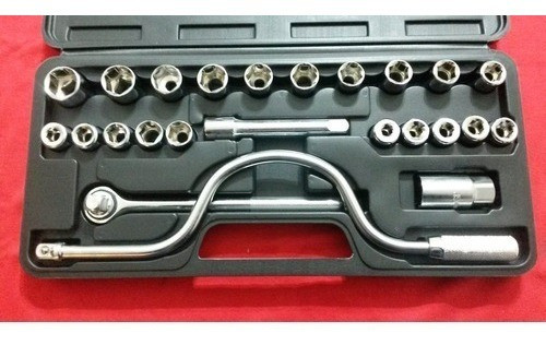 Juego Tubos Bocallaves 25 Piezas Con Encastre 1/2 1