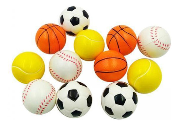 4 X 2-6pack 12pcs Mini Bolas Esportivas Brinquedo Para 6cm 0