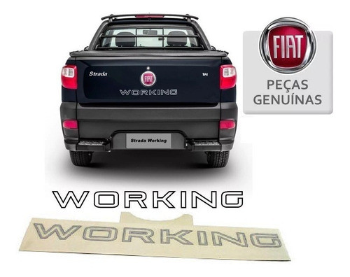Faixa Traseira Adesivo Working Original Fiat Strada Working 1
