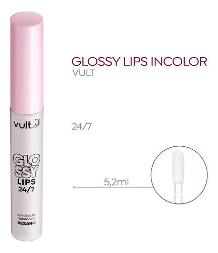 Gloss Labial Glossy Lips Incolor 24/7 Vult 5,2ml 1