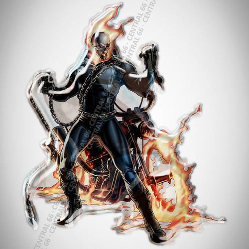 Adesivo Hq Marvel Motoqueiro Fantasma Resinado 0