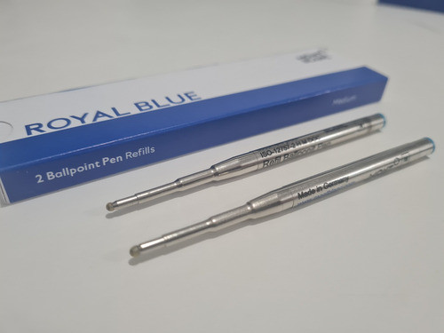 3 Refil Da Caneta Mont Blanc Azul Ballpen Ballpoint Ponta M 1