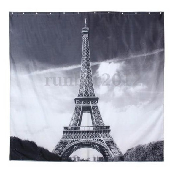 Poliéster Impermeable París Torre Eiffel Baño Ducha Cortina 1