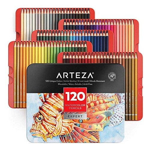 Arteza Paquete De Lápices De Acuarela Y Lienzo Plegable De T 1