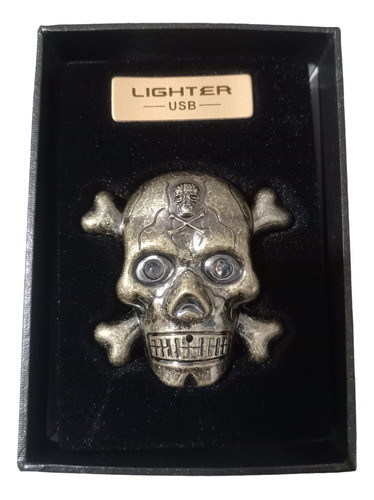Encendedor Eléctrico Calavera Recargable Usb Luces Sonido 0