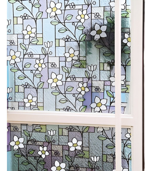 Lujo-fix Flor Patrón Privacidad Ventana Estática De La Pelíc 0 Lujo-fix Flor Patrón Privacidad Ventana Estática De La Pelíc 0