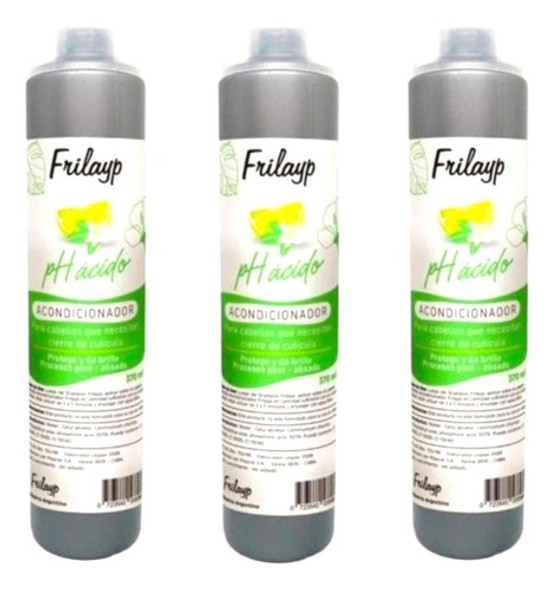 Acondicionador Ph Acido Frilayp Proteccion Brillo 370ml X3u 0